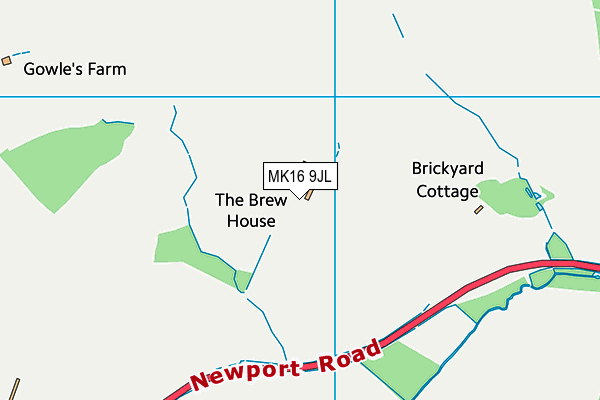 MK16 9JL map - OS VectorMap District (Ordnance Survey)