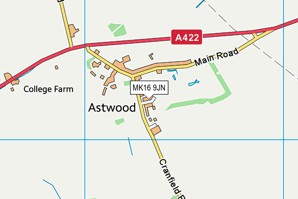 MK16 9JN map - OS VectorMap District (Ordnance Survey)