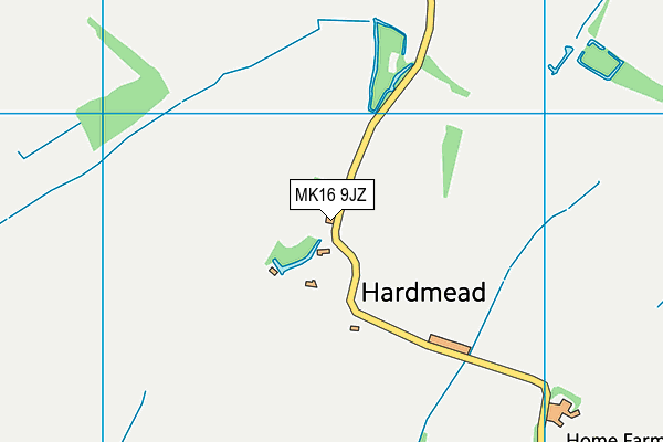 MK16 9JZ map - OS VectorMap District (Ordnance Survey)