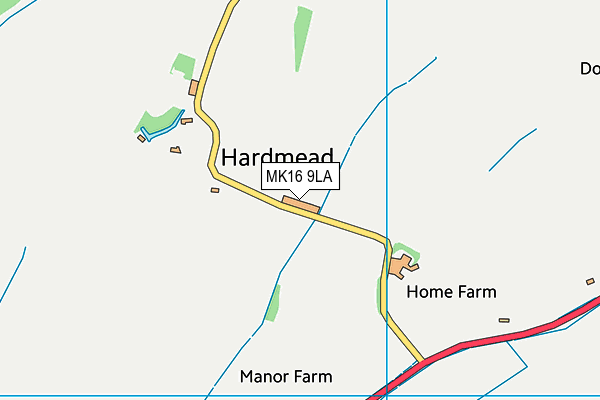 MK16 9LA map - OS VectorMap District (Ordnance Survey)