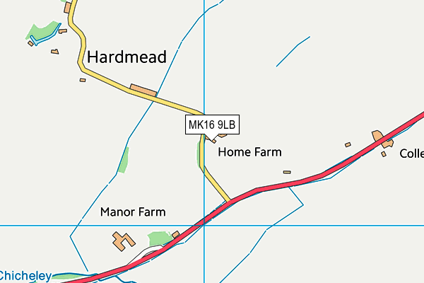 MK16 9LB map - OS VectorMap District (Ordnance Survey)