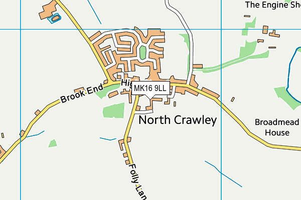 North Crawley CofE School map (MK16 9LL) - OS VectorMap District (Ordnance Survey)