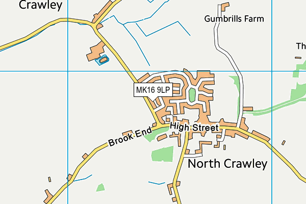 MK16 9LP map - OS VectorMap District (Ordnance Survey)