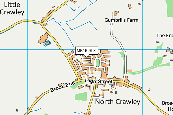 MK16 9LX map - OS VectorMap District (Ordnance Survey)