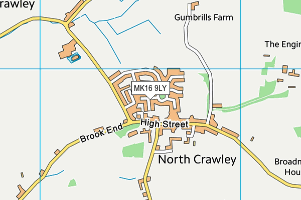 MK16 9LY map - OS VectorMap District (Ordnance Survey)