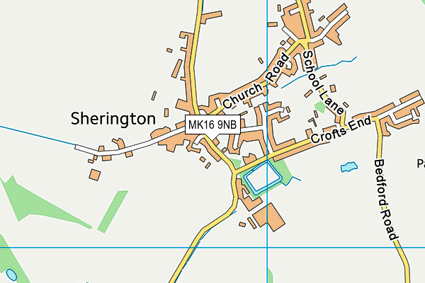 MK16 9NB map - OS VectorMap District (Ordnance Survey)
