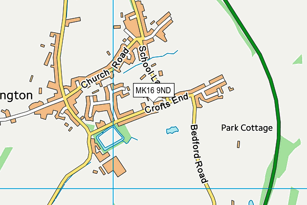 MK16 9ND map - OS VectorMap District (Ordnance Survey)