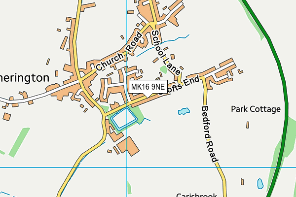 MK16 9NE map - OS VectorMap District (Ordnance Survey)