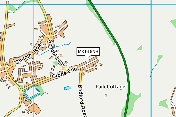 Perry Lane Recreation Ground map (MK16 9NH) - OS VectorMap District (Ordnance Survey)