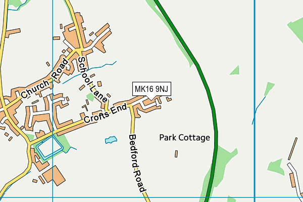 MK16 9NJ map - OS VectorMap District (Ordnance Survey)