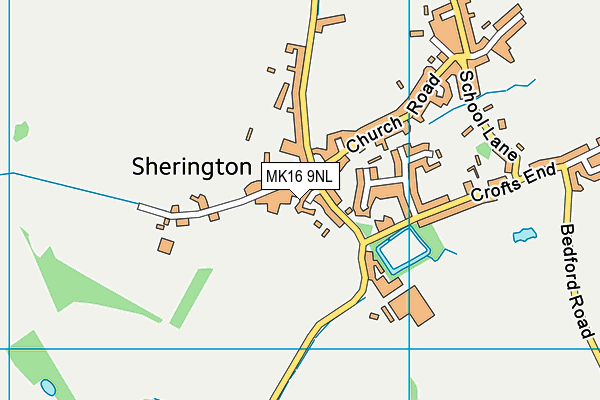 MK16 9NL map - OS VectorMap District (Ordnance Survey)