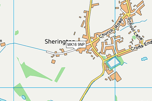 MK16 9NP map - OS VectorMap District (Ordnance Survey)