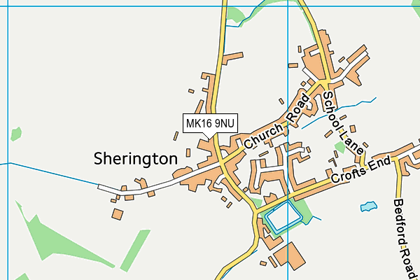 MK16 9NU map - OS VectorMap District (Ordnance Survey)