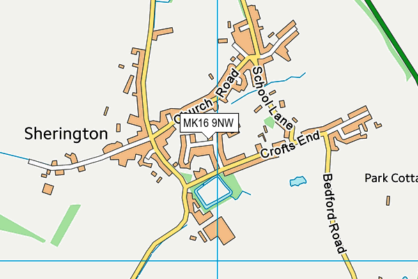 MK16 9NW map - OS VectorMap District (Ordnance Survey)