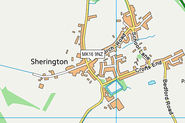 MK16 9NZ map - OS VectorMap District (Ordnance Survey)