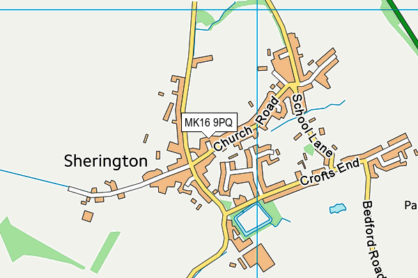MK16 9PQ map - OS VectorMap District (Ordnance Survey)