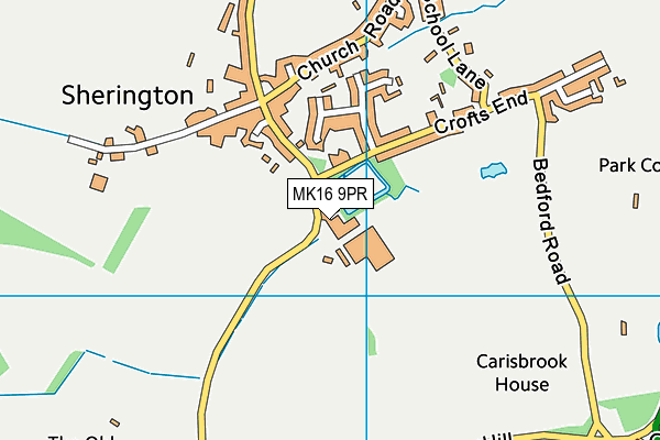 MK16 9PR map - OS VectorMap District (Ordnance Survey)