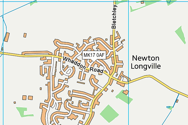 MK17 0AF map - OS VectorMap District (Ordnance Survey)