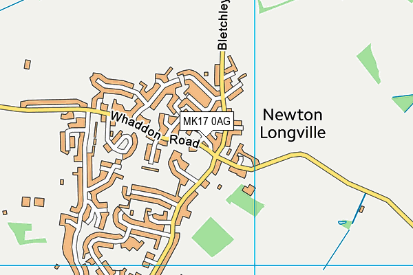 MK17 0AG map - OS VectorMap District (Ordnance Survey)