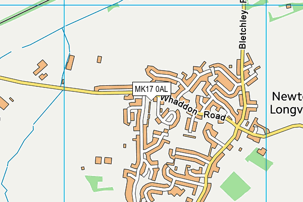 MK17 0AL map - OS VectorMap District (Ordnance Survey)