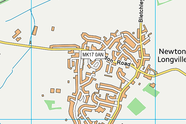 MK17 0AN map - OS VectorMap District (Ordnance Survey)