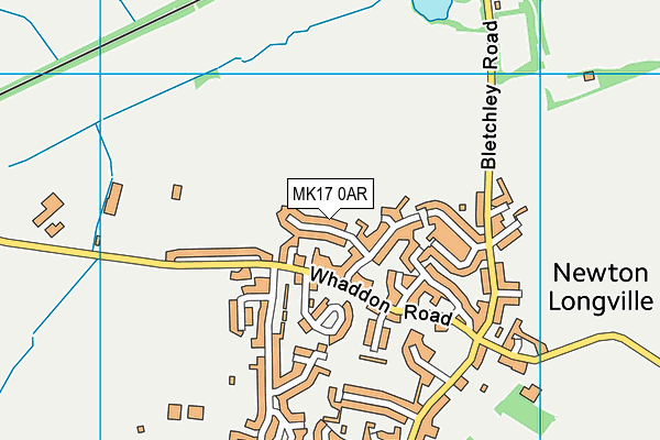 MK17 0AR map - OS VectorMap District (Ordnance Survey)