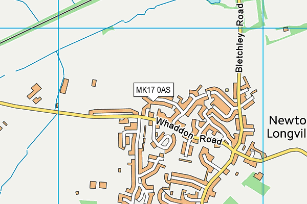 MK17 0AS map - OS VectorMap District (Ordnance Survey)
