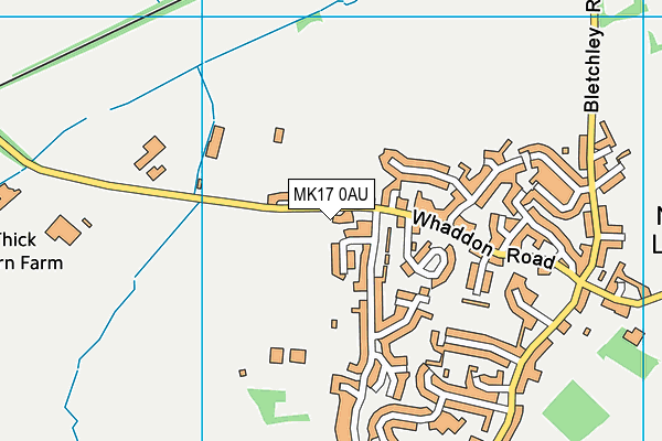 MK17 0AU map - OS VectorMap District (Ordnance Survey)