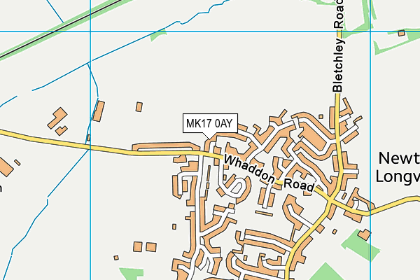 MK17 0AY map - OS VectorMap District (Ordnance Survey)