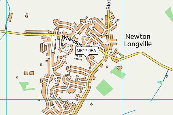 MK17 0BA map - OS VectorMap District (Ordnance Survey)