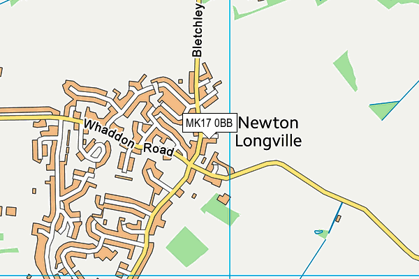 MK17 0BB map - OS VectorMap District (Ordnance Survey)