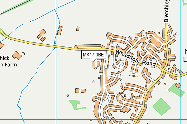 MK17 0BE map - OS VectorMap District (Ordnance Survey)