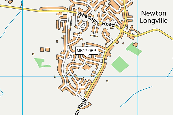 MK17 0BP map - OS VectorMap District (Ordnance Survey)