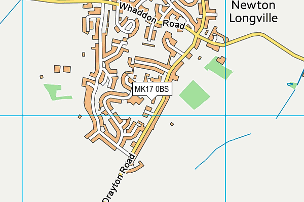 MK17 0BS map - OS VectorMap District (Ordnance Survey)
