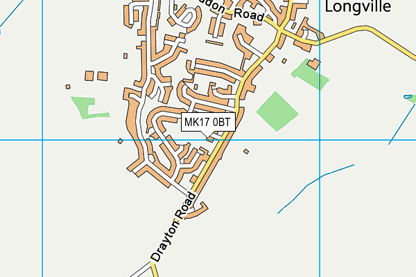 MK17 0BT map - OS VectorMap District (Ordnance Survey)