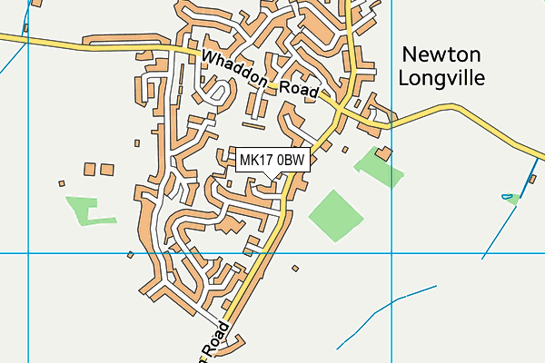 MK17 0BW map - OS VectorMap District (Ordnance Survey)