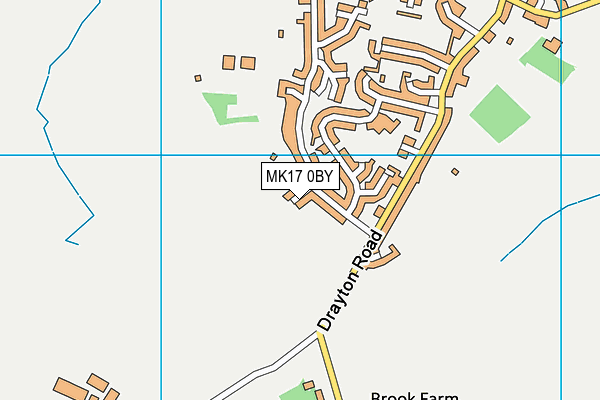MK17 0BY map - OS VectorMap District (Ordnance Survey)