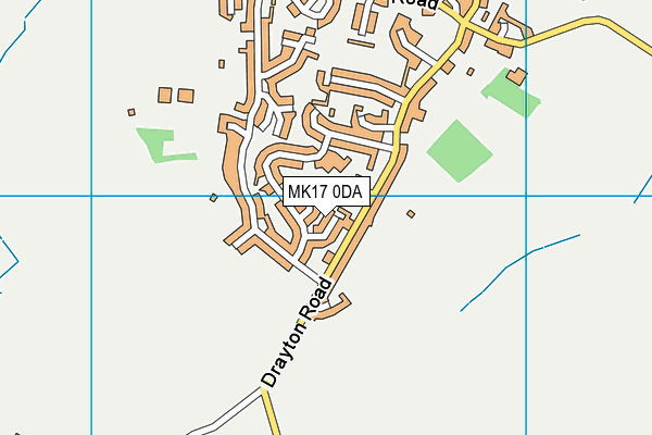 MK17 0DA map - OS VectorMap District (Ordnance Survey)