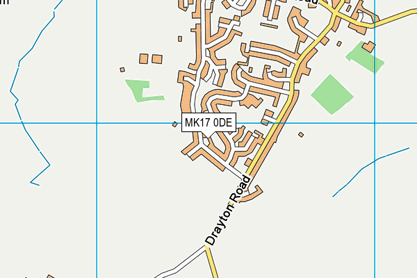 MK17 0DE map - OS VectorMap District (Ordnance Survey)