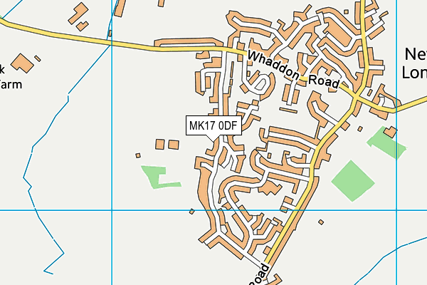 MK17 0DF map - OS VectorMap District (Ordnance Survey)