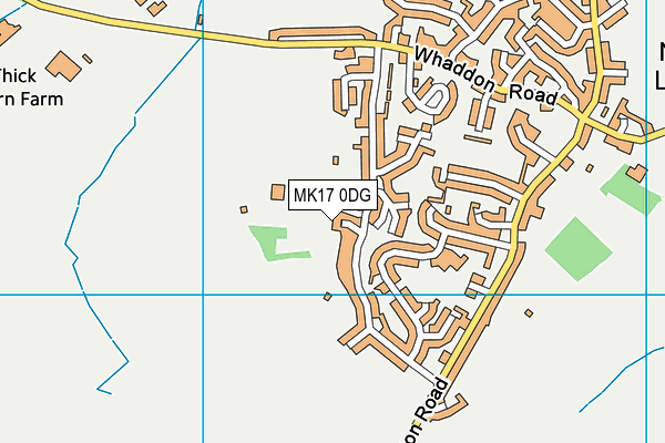 MK17 0DG map - OS VectorMap District (Ordnance Survey)