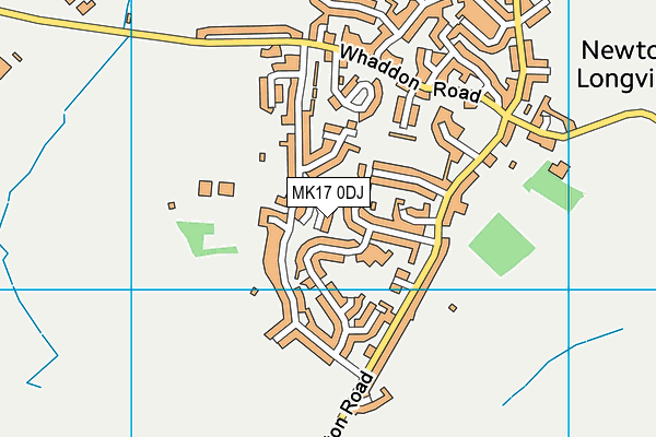 MK17 0DJ map - OS VectorMap District (Ordnance Survey)