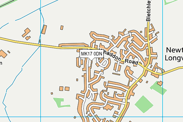 MK17 0DN map - OS VectorMap District (Ordnance Survey)