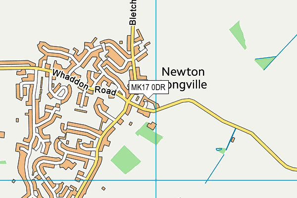 MK17 0DR map - OS VectorMap District (Ordnance Survey)