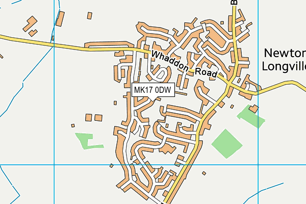 MK17 0DW map - OS VectorMap District (Ordnance Survey)