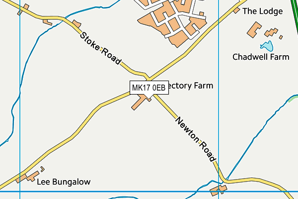 MK17 0EB map - OS VectorMap District (Ordnance Survey)