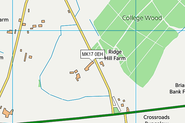 MK17 0EH map - OS VectorMap District (Ordnance Survey)