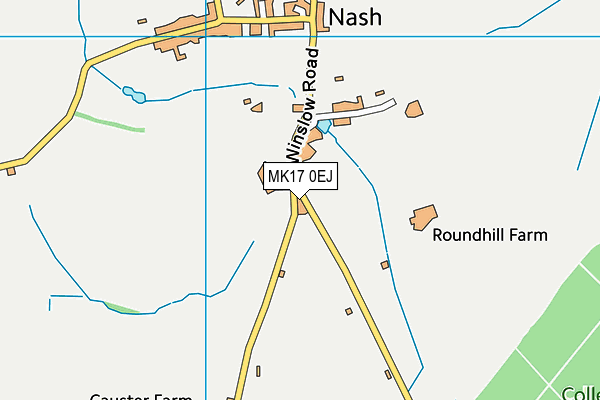 Castlefields map (MK17 0EJ) - OS VectorMap District (Ordnance Survey)