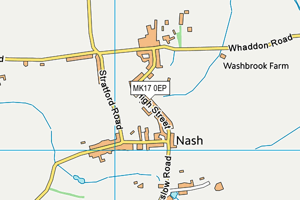 MK17 0EP map - OS VectorMap District (Ordnance Survey)