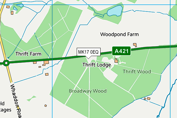 MK17 0EQ map - OS VectorMap District (Ordnance Survey)